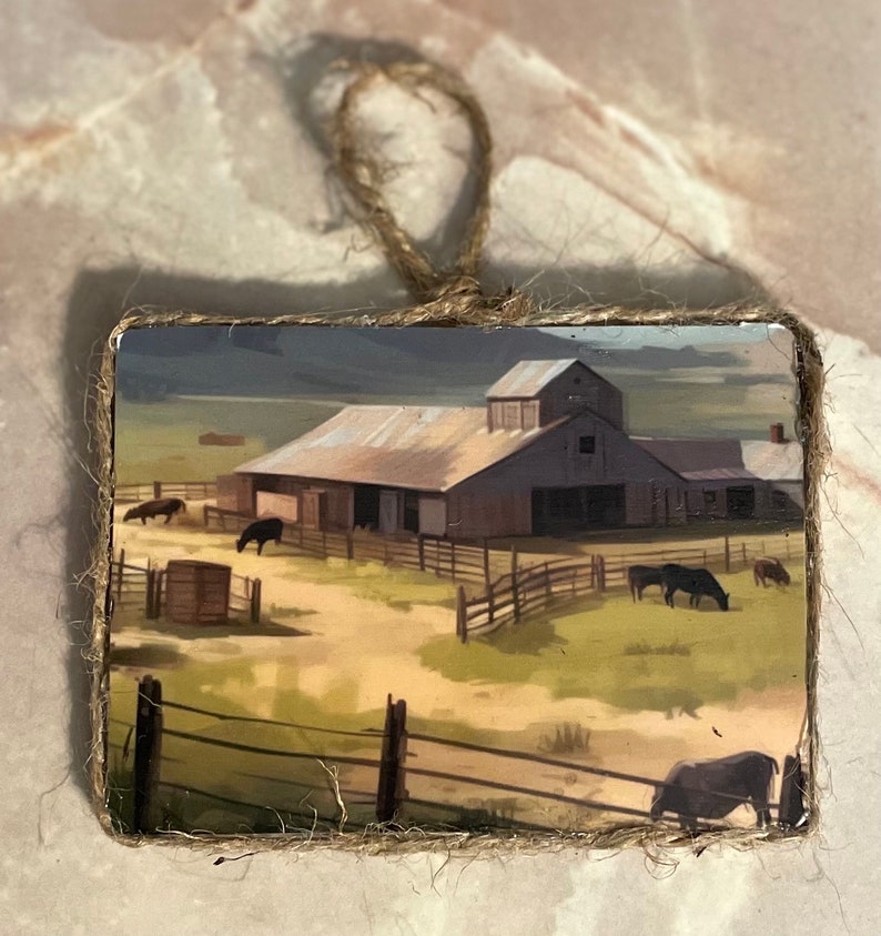 Life on the Ranch Ornament Set/ Ranch Ornaments/cowboy Christmas