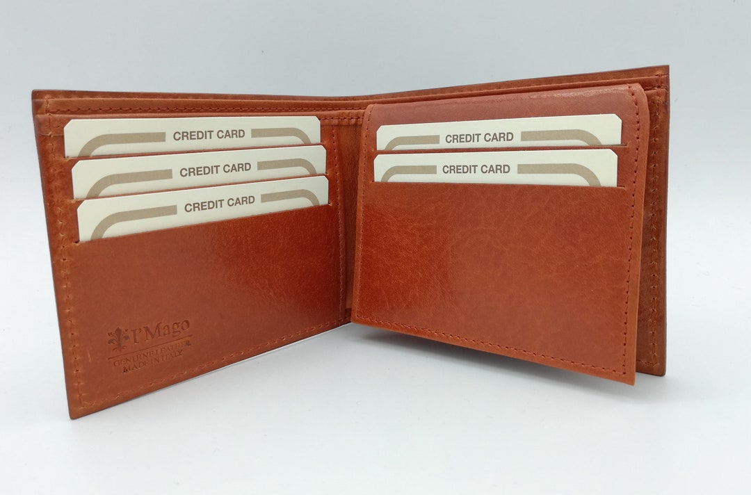 Portafoglio Da Petto Uomo In Pelle Fatta A Mano – Pelle Colore Cognac, Pochette Giapponese