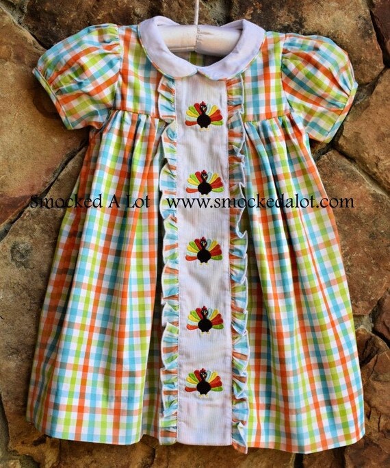 thanksgiving smocked dress baby