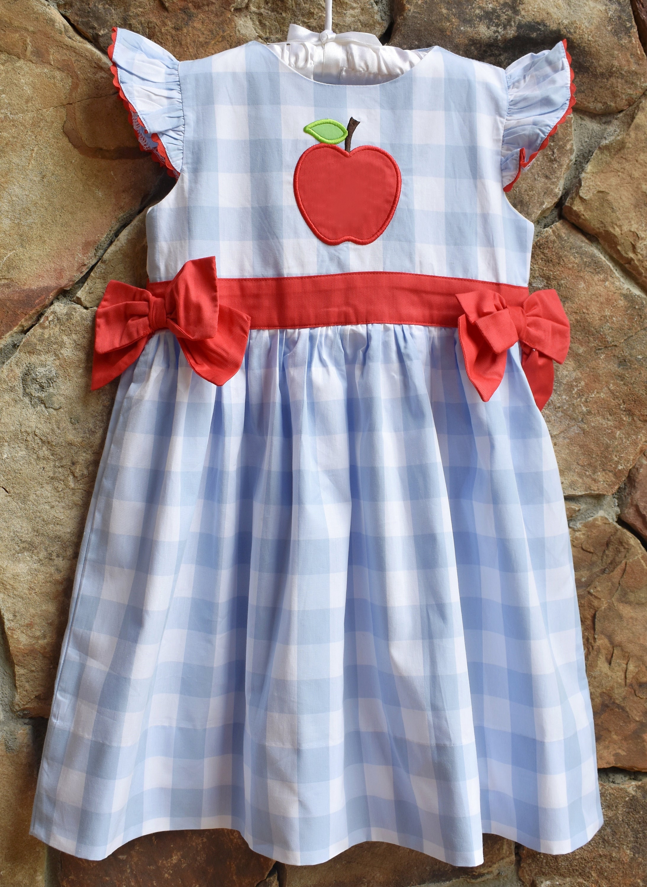 red white and blue plaid dress Eirene Girls Plaid Dress: Grey and Red with White Collar main image 0
