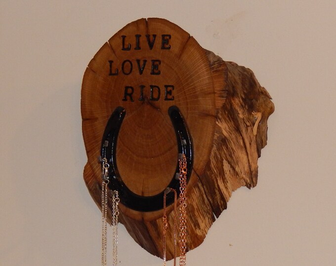 Oak Horseshoe Jewelry Holder Etsy
