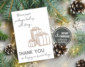 Delivery Driver Thank You Card, Delivery Driver Thank You, Holiday Thank You, Digital Print, Instant Download, Thank You Note