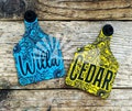 Personalized Laser Engraved Cow Ear Tags | Cattle Ear Tags | Custom Keychain | Ranch Gift | Western Gift | Engraved Cattle Tag