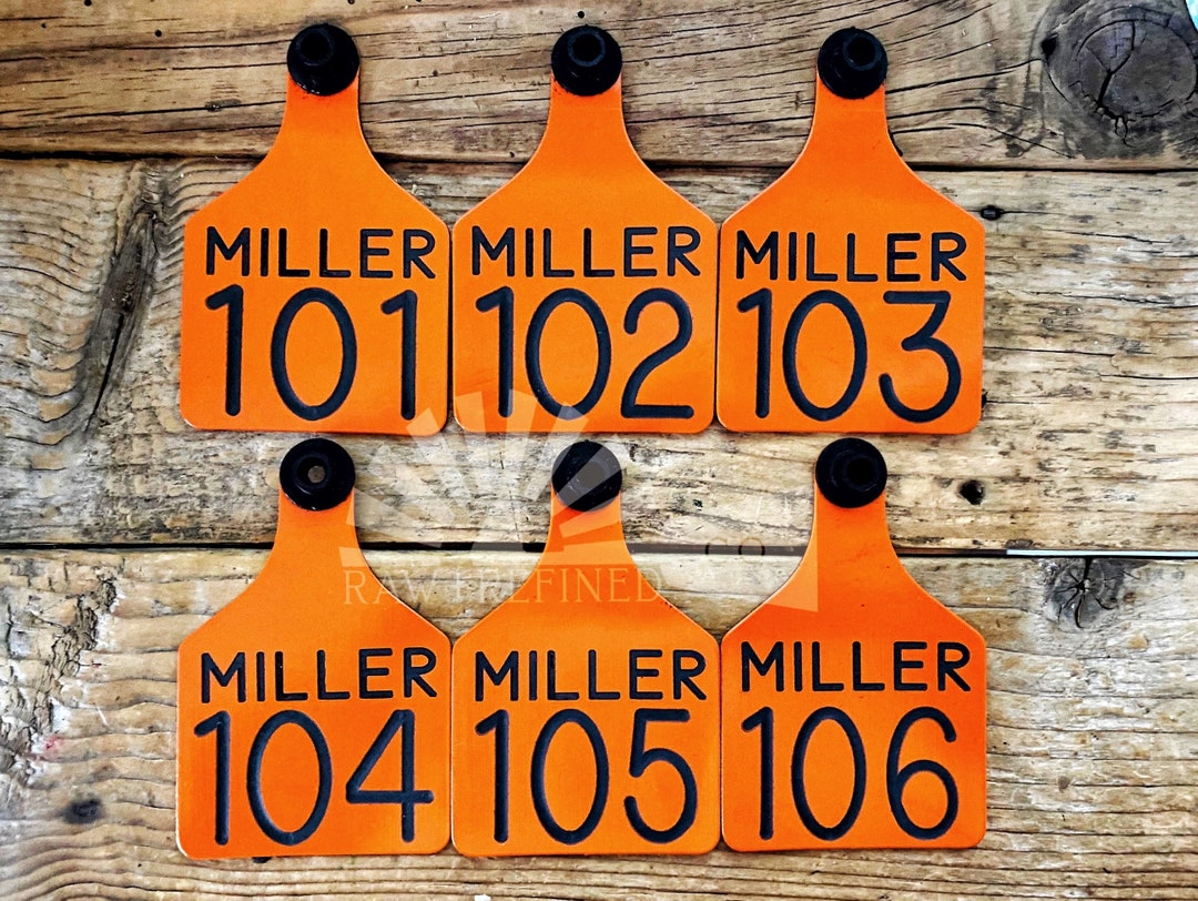 Custom Engraved Ritchey Large Cow Ear Tags Cattle Tags Ear Tags Herd