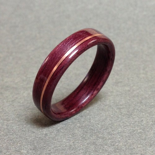 The Valor | Men's Gold Wedding Band with M1 Garand & Purpleheart Wood |  Mens gold wedding band, Gold wedding band, Unique gold wedding bands