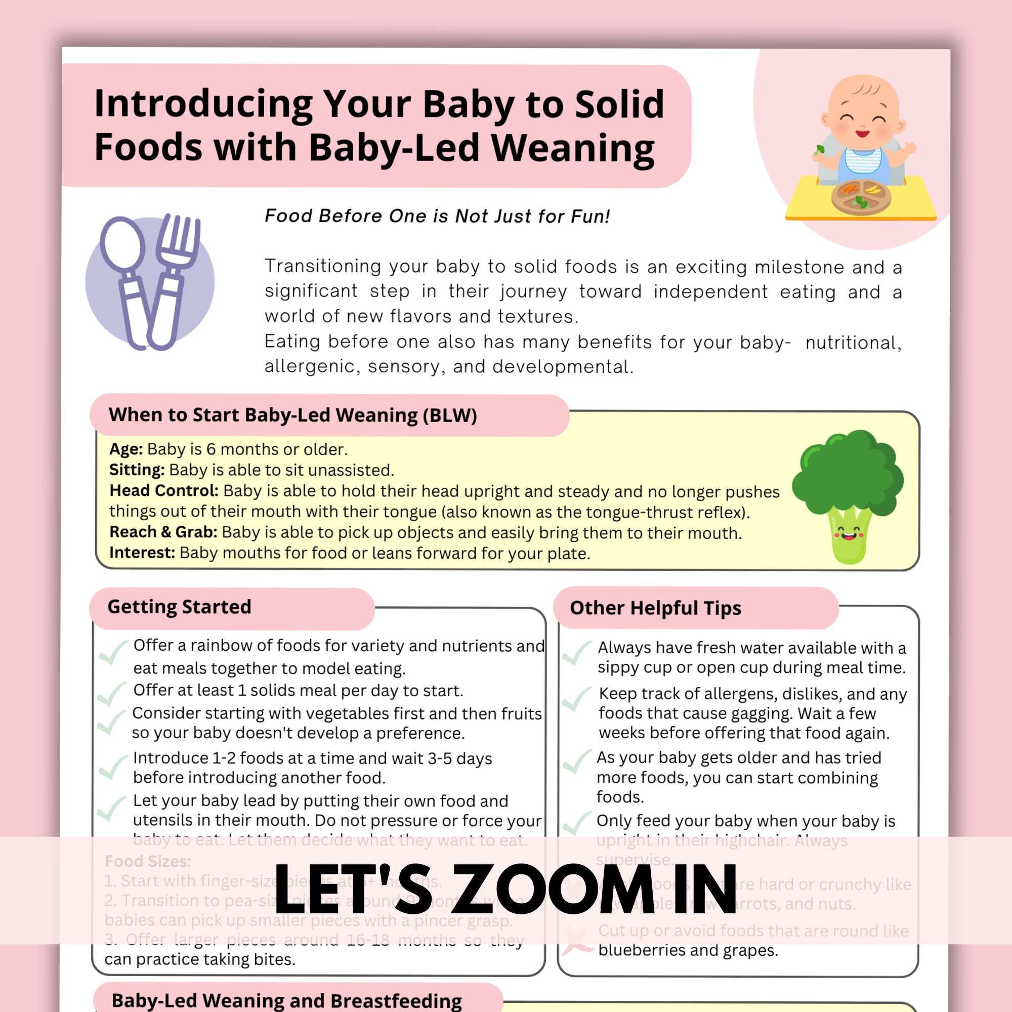 Vegan Baby Led Weaning 101 Before One Checklist · Vegan Baby Led Weaning  Food Tracker - PDF Download
