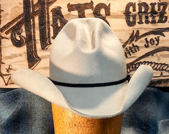 Down Unda Hat -  movie style hat - vintage stye hat - Western Wear hat -  beaver cowboy hat - cowboy hat - custom fitted