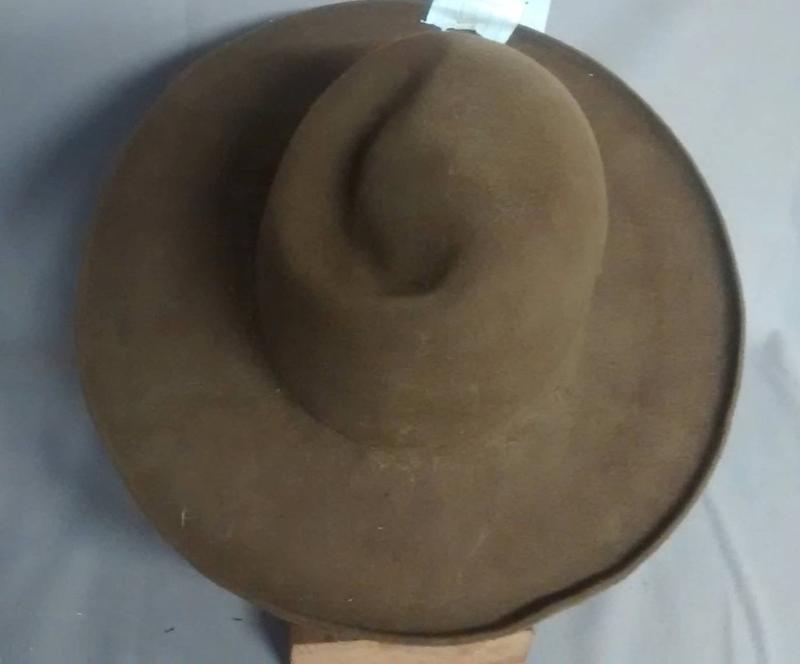 Muley Hat Unique Old Style Cowboy Hat Western Fur Felt Etsy