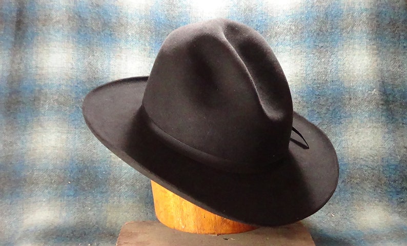 custom fit Beaver Brand hat body hand-shaped Western dress Upgraded Cowboy Hat Pistolero hand-blocked vintage fur felt Gus Crease