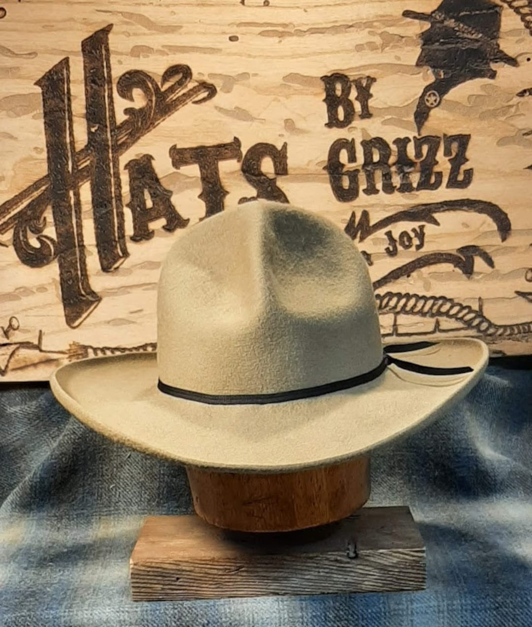 Resistol 4X Beaver Long Oval Cowboy Western Hat Black Sz 7 3/8 ...
