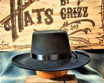 Armbruster Hat, Classic Western, Movie Character Hat, Low Flat