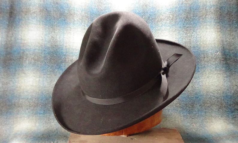 custom fit Beaver Brand hat body hand-shaped Western dress Upgraded Cowboy Hat Pistolero hand-blocked vintage fur felt Gus Crease