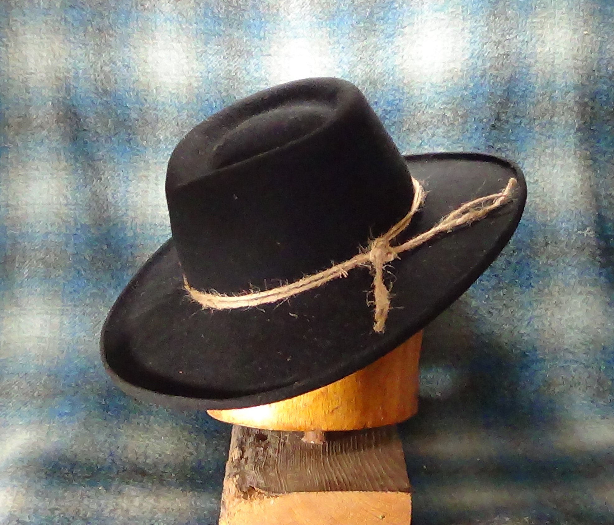 OLD JOE&CO. WOOL FARMERS HAT 帽子 BLACK Vintage Black Felted Wool Hat/ Winner Original/ Made in