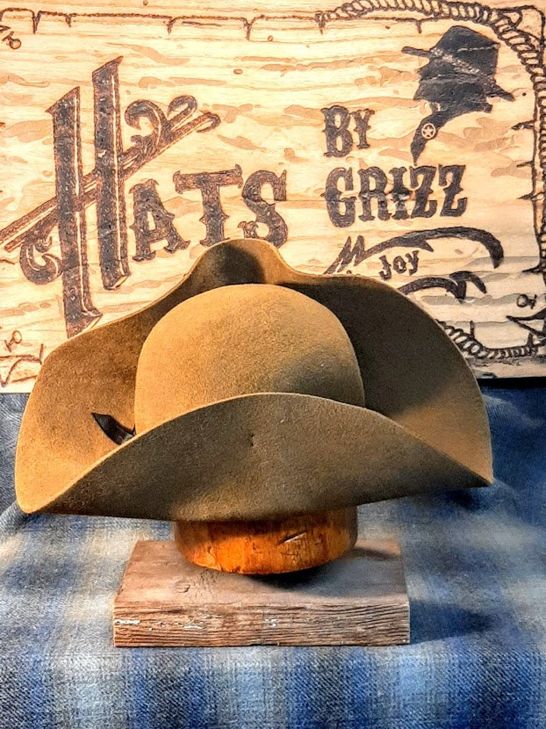 Militia Tricorn hat, Colonial, Militia, Revolutionary War, reenactment, historic, Lil Grizz, hand blocked, hand shaped, custom-fitted image 10