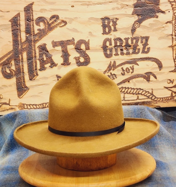 Drifter Orange Felt Flat Brim Western Hat Medium Fits 7-1/8 to 7-1/4