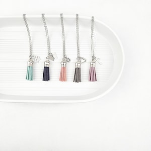 Child's Tassel Charm Essential Oil Diffuser Necklace image 1