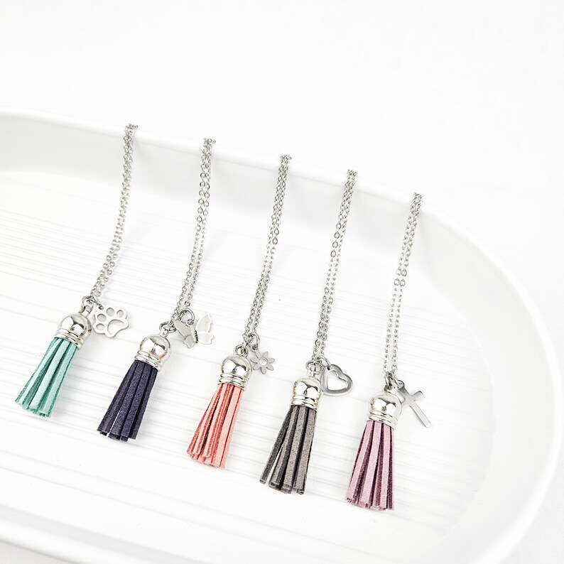 Child's Tassel Charm Essential Oil Diffuser Necklace image 3