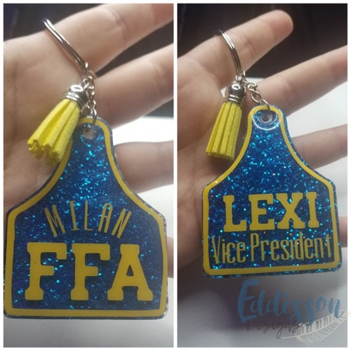 FFA Cattle Tag Keychain Ag Science FFA Leadership Keychain | Etsy