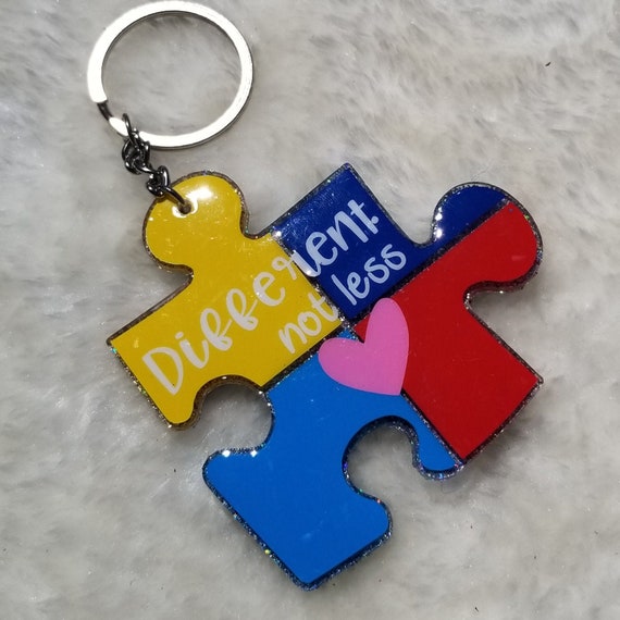 etsy puzzle piece keychain