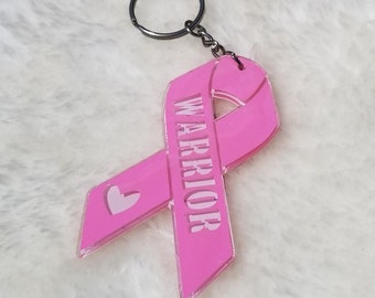 Breast Cancer (Pink) Awareness Ribbon Keychain