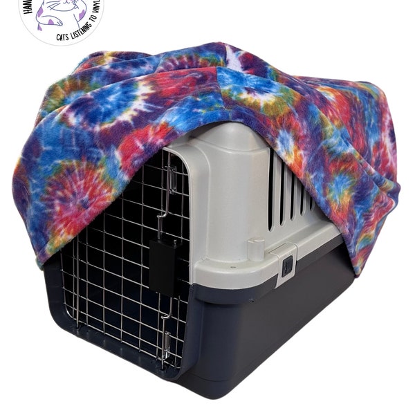 CatCalm - Cat Carrier Cover - Tie dye print - Unleash the Calmness with Purr-fect Transport Comfort!