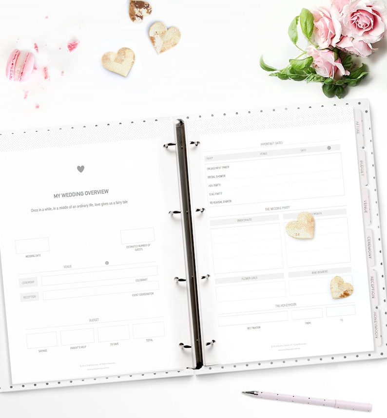 Printable Wedding Planner. Stylish and Beautiful - Etsy