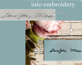 Personalized Handwriting Patch for Wedding Gown - Sew-On Bridal Accessory