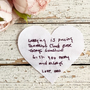 Bridal Gift For Bride Custom Handwriting Embroidery For Dress Bridal Gift For Sister Memorial Handwriting immagine 8