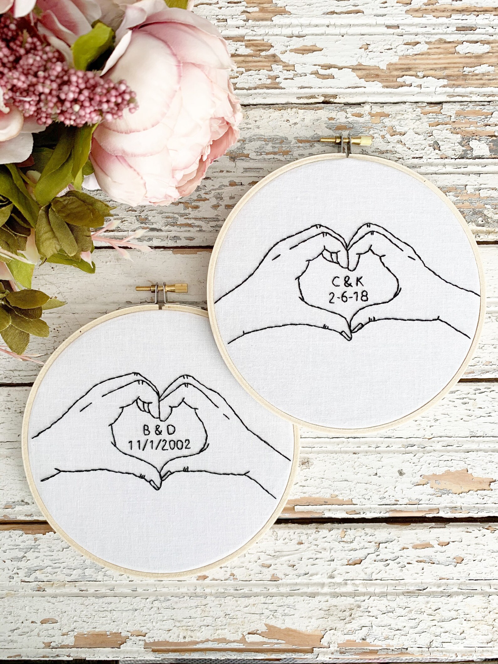 Cotton Anniversary, Heart Sign, Heart Embroidery, Cotton Gift