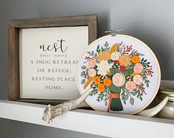 Wedding Bouquet Embroidery Custom Bridal bouquet Wedding Keepsake Embroidered Bouquet Bridal gift Wedding gift Bridal flowers bouquets