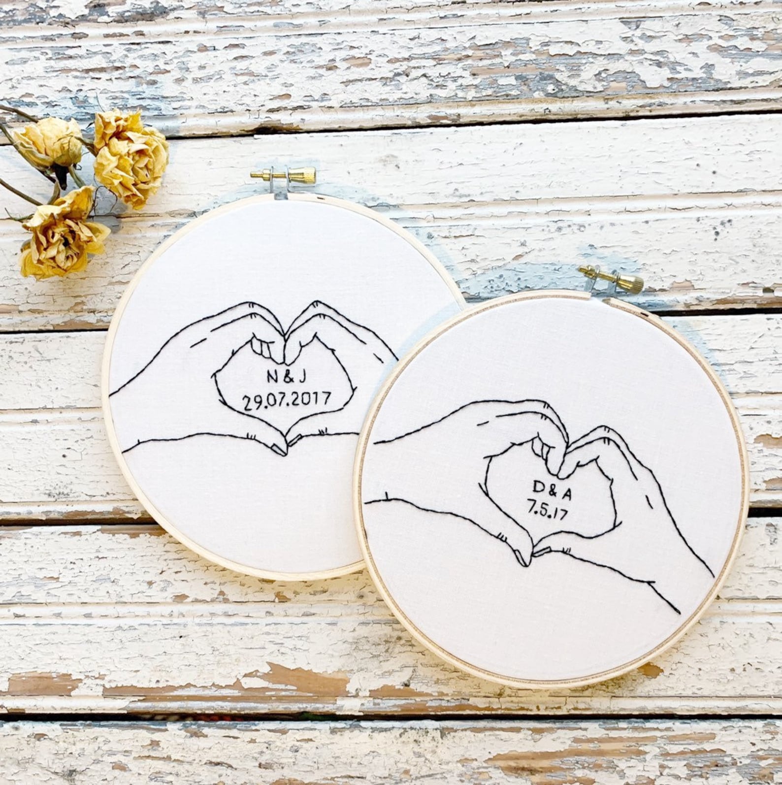 Cotton Anniversary, Heart Sign, Heart Embroidery, Cotton Gift