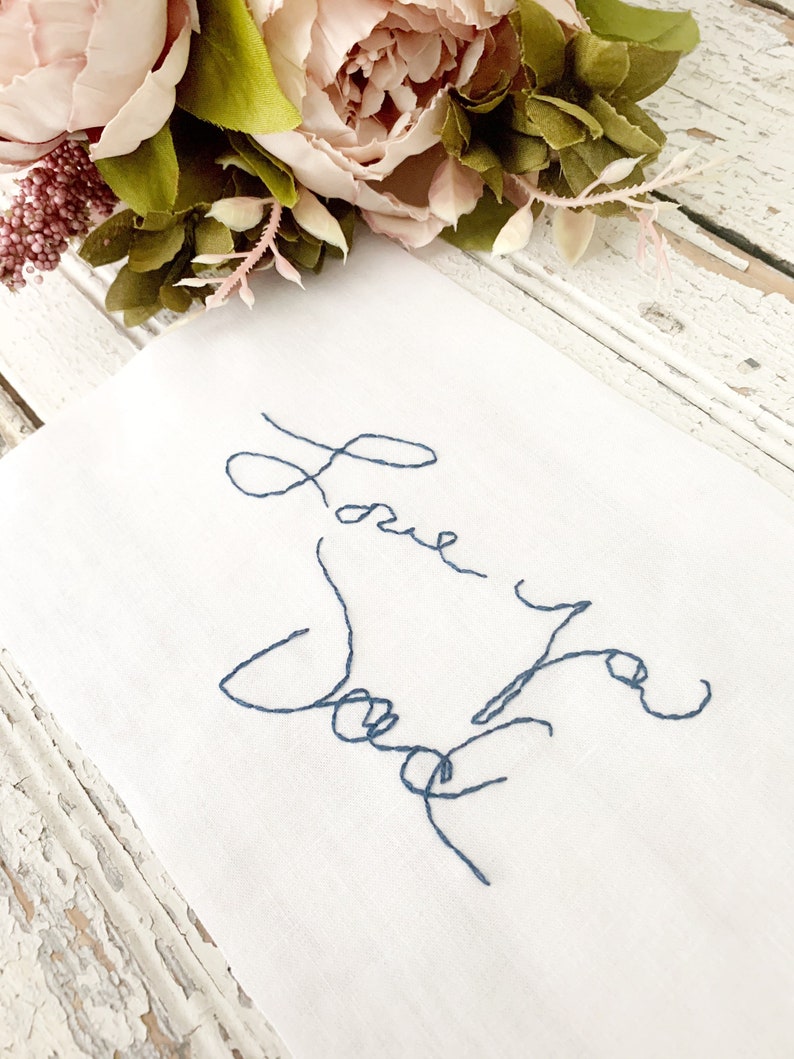 Bridal Gift For Bride Custom Handwriting Embroidery For Dress Bridal Gift For Sister Memorial Handwriting immagine 5