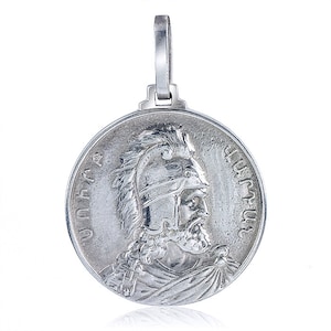 Vartan Mamigonian Mamikonian Armenian General Mount Ararat Pendant Necklace Jewelry In Sterling Silver