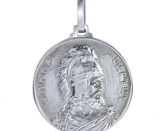 Vartan Mamigonian Mamikonian Armenian General Mount Ararat Pendant Necklace Jewelry In Sterling Silver