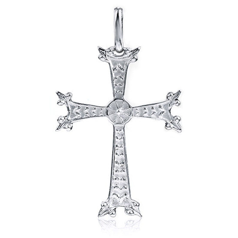 Armenische Kreuz Anhänger Halskette Schmuck In Sterling Silber Apostolisch Synoptische Verzierte Handgemacht Bild 1