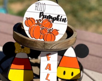 Halloween Fall Disney Inspired Mickey Tinker Tiered Tray Decor