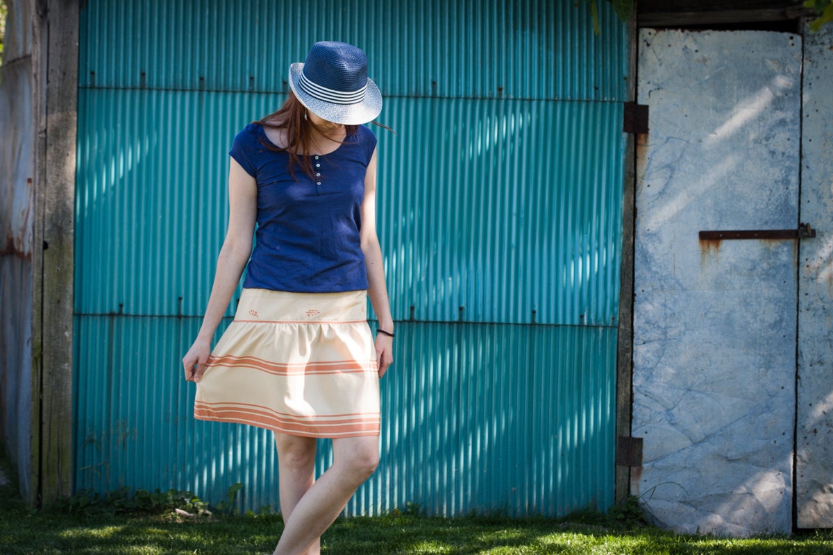 Midi Circle Skirt in Ivory Colour for Spring / Summer - Etsy