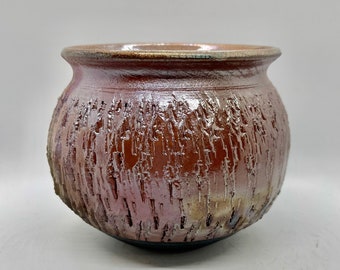 Wheel thrown decorative Raku Vase