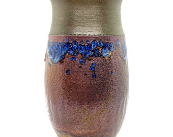 Wheel thrown decorative Raku Vase