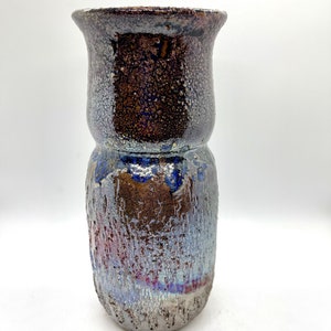 Wheel thrown decorative Raku Vase