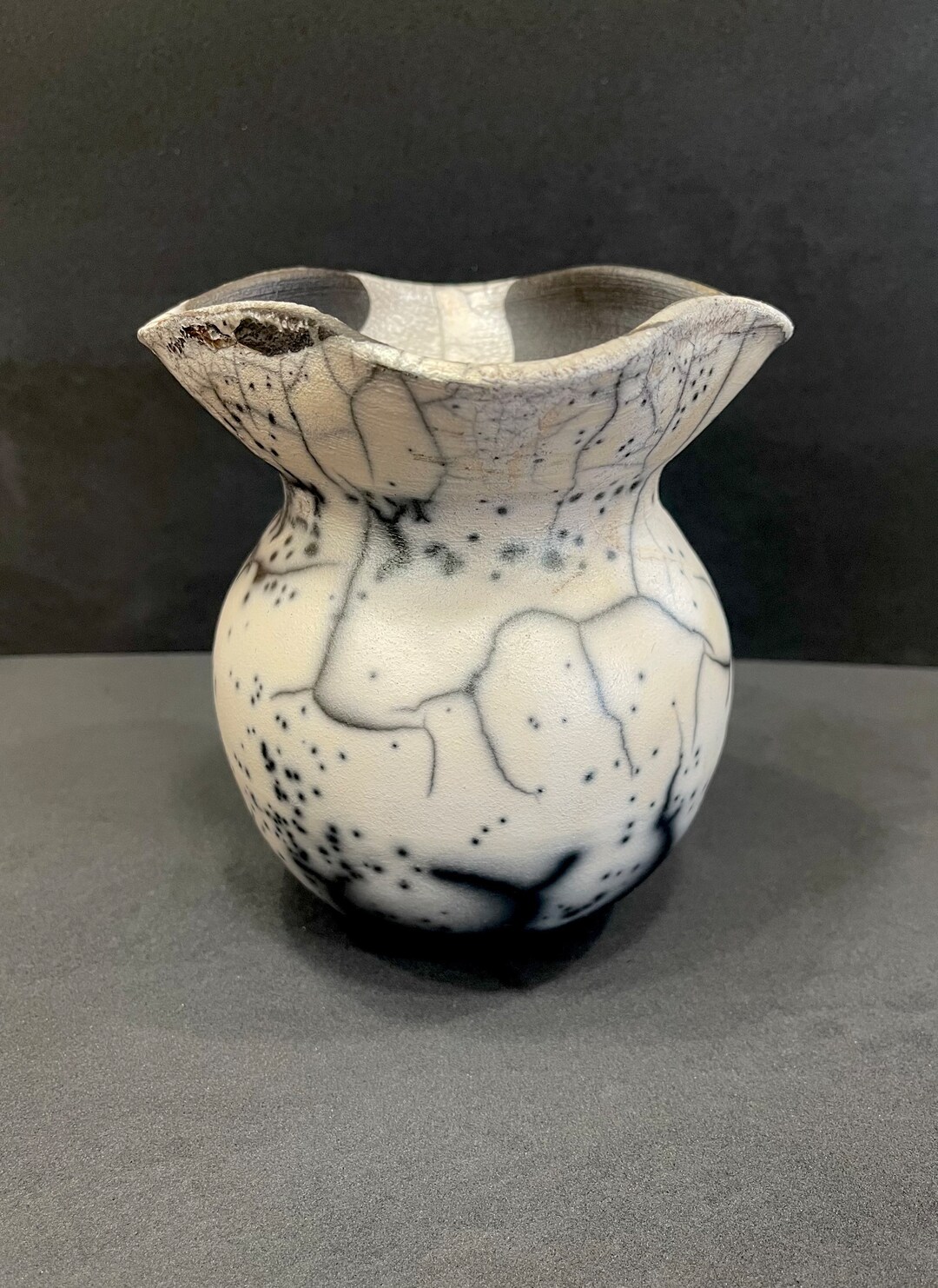 Wheel Thrown Naked Raku Vase - Etsy