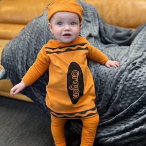 Fleece Crayon Kostüm: Halloween-Kostüm für Kleinkinder und Pyjamas