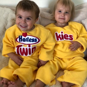 Twinkies Zwillingskostüm: Fleece Halloween Pyjamas Set