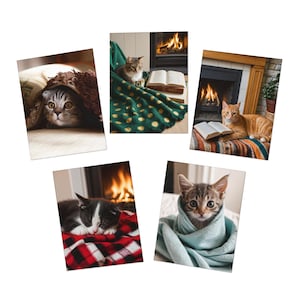 Greeting Cards, Cat Lover Gifts, Blank Note Cards, Cute Cat Stationery, Cat Lady Gift, Birthday Cards
