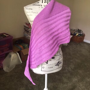 Handknitted Pretty Purple Wrap