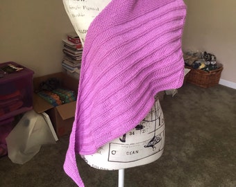 Handknitted Pretty Purple Wrap