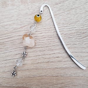 Crystal bookmark/Metal hook bookmark /Crystal beaded bookmark/Gift for book lover/Bookmark charms/Witchy gift