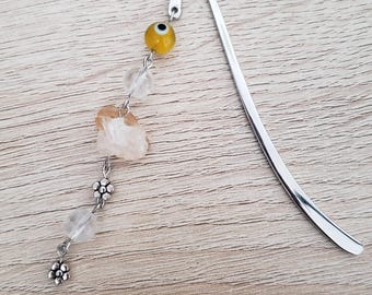 Crystal bookmark/Metal hook bookmark /Crystal beaded bookmark/Gift for book lover/Bookmark charms/Witchy gift