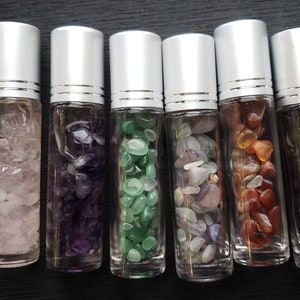 Choose your Essential oil Roll on/Crystal Infused Essential Oil Roller Blends/Essential roll on