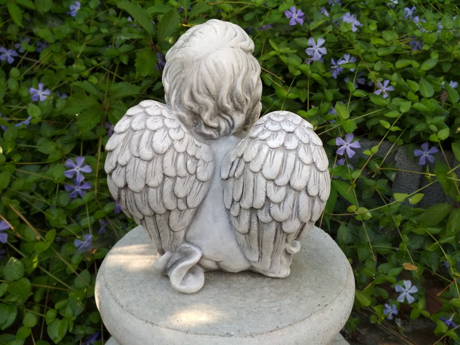 Angel Statue Handmade Concrete Garden Decor Statue Artistic Etsy
